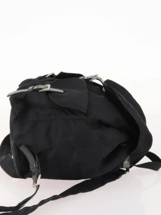 PRADA Backpack Nylon Black Silver Auth 171645 main image 11